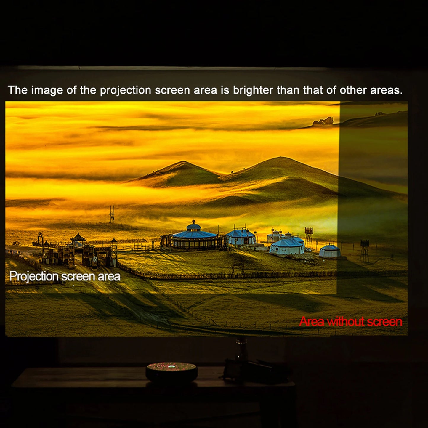 100 HD Projector Screen 16:9 Frameless Video