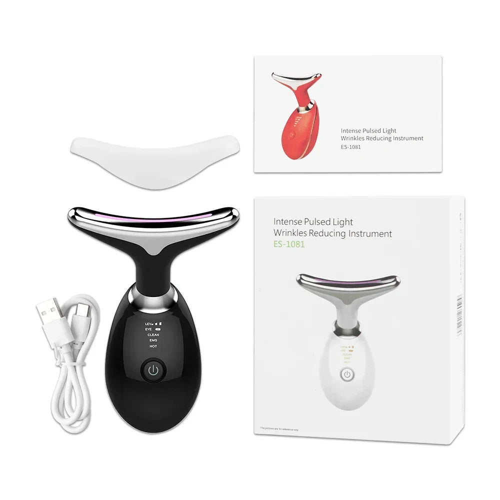 25htface Neck Lift Beauty Device Facial Massager LED Light