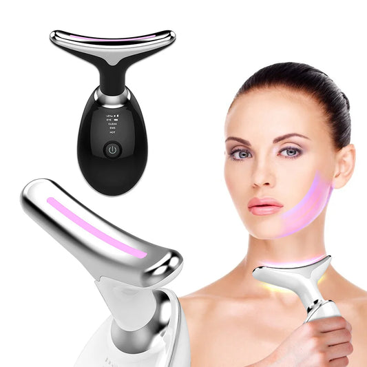 25htface Neck Lift Beauty Device Facial Massager LED Light